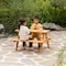 Gardenised Wooden Kids Outdoor Picnic Table for Garden and Backyard, Stained QI004477 - alternate 5